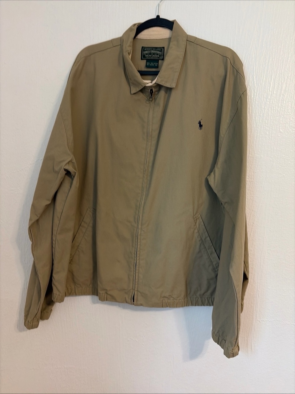 Ralph Lauren Men’s Tan Khaki Lightweight Harrington Jacket